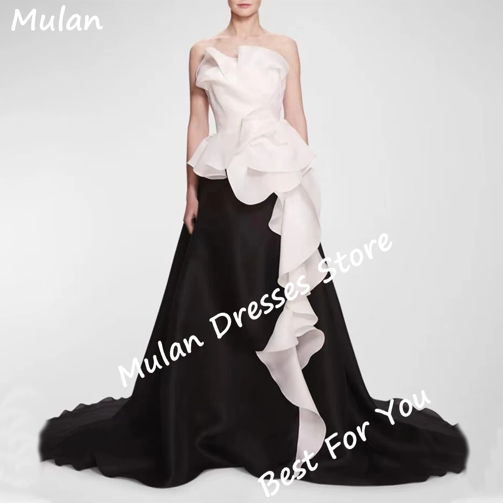 

Elegant Long Evening Dresses for Women Ruffles Floor-Length A-Line Special Events Prom Party Dress Wedding Gala Maxi 2024