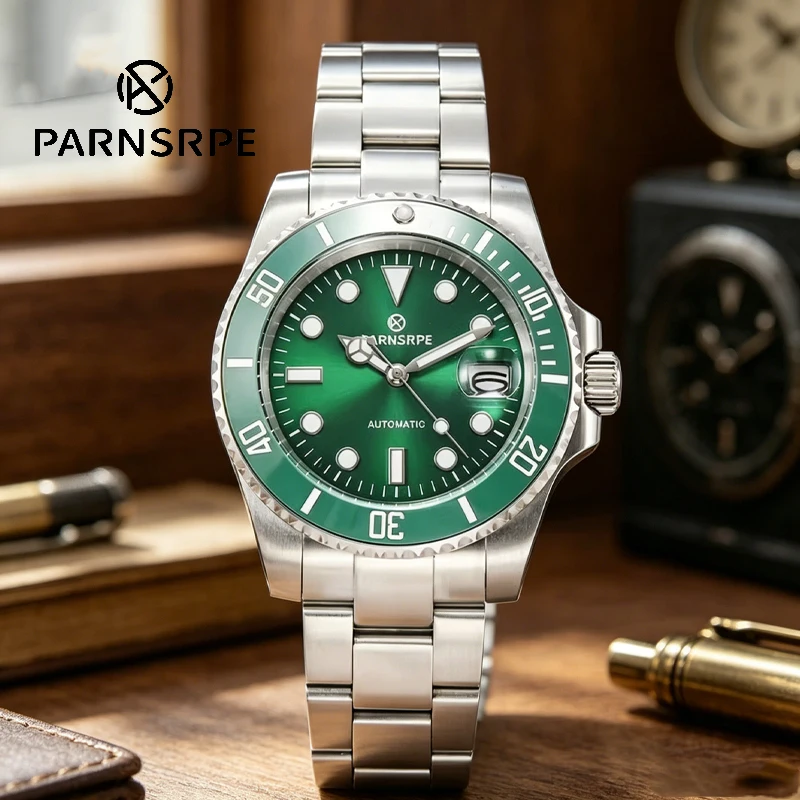 

Luxury Fashion Men's Watch 40MM NH35 Automatic C3 Luminous Sapphire Crystal 50M Waterproof Casual Gentleman's Gift