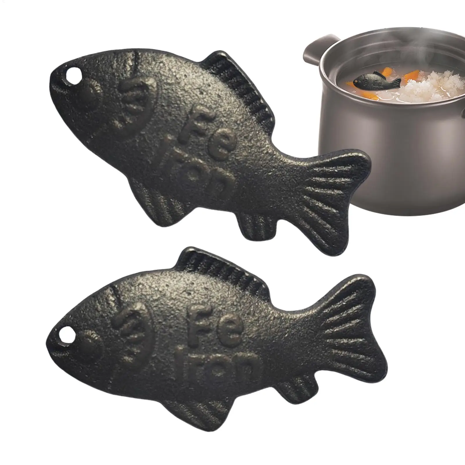 Iron Fish Natural Source Of Iron Fish Effective 2 Pieces Reusable Kitchen Accessories for Children Vegetarians Women Deficiency