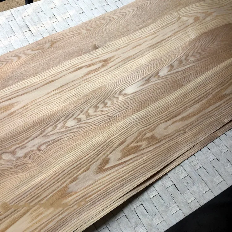 Natural Genuine Wood Veneer with non-woven Tissue Fraxinus Mandshurica Rupr. Manchurian Chinese Ash about 60cm x 2.5m C/C