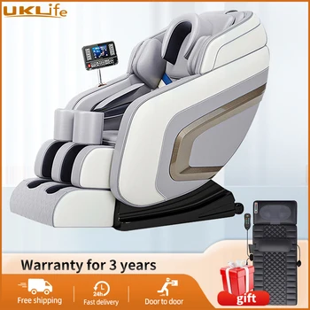 Image Three Year Warranty Home 4D Heating Massage Chair Multifunctional Full Body Airbag Wrapped Zero Gravity 3D Office Sofa