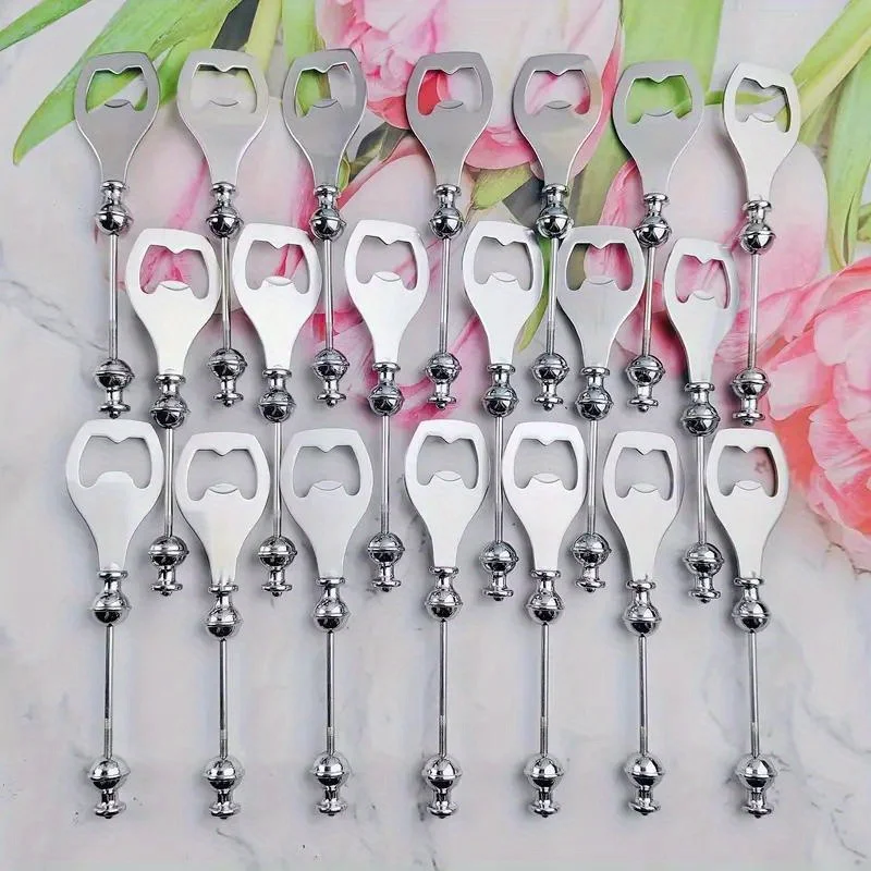 5-Piece Metal Bottle Openers - Perfect For Diy Beer Enthusiasts, Ideal Wedding & Party Favors