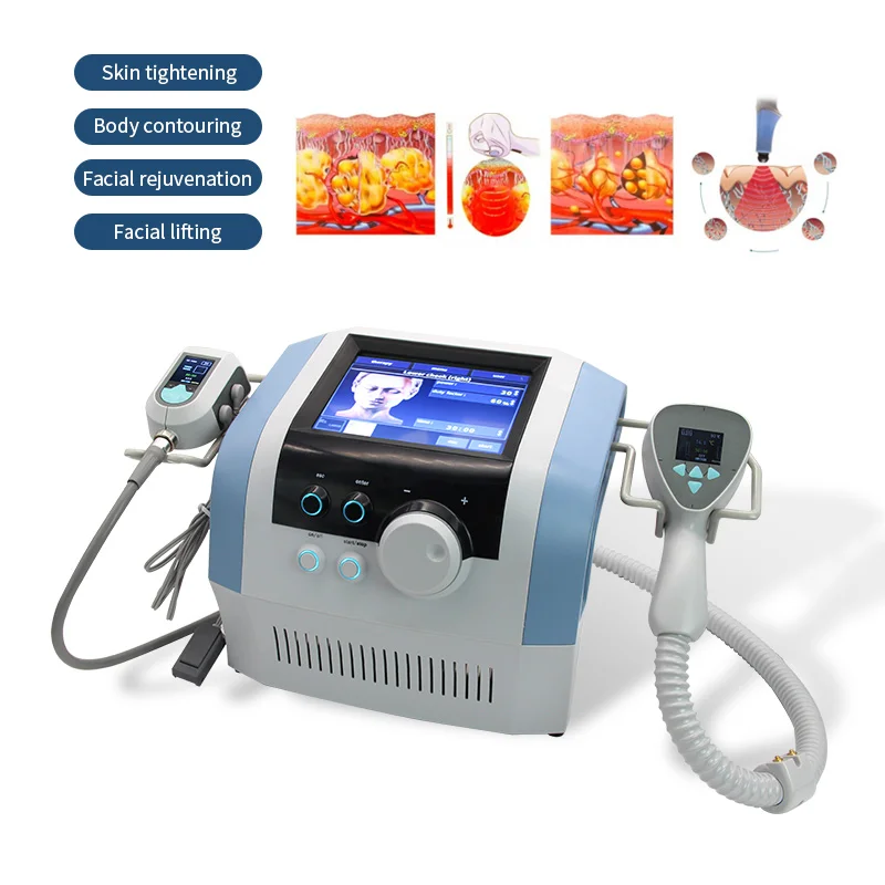 2IN 1 360 Skin Rejuvenation Face Body Focused Monopolar RF Body Contouring Cellulite Reduction Wrinkle Firming Eye Machine Salon