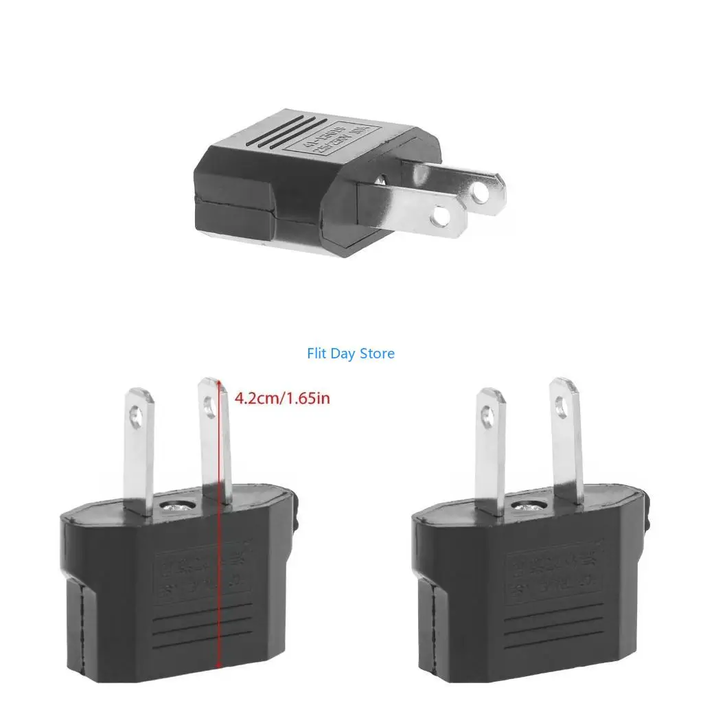 F92C US EU Europe To US USA Power Converter Travel Adapter Wall Plug Home