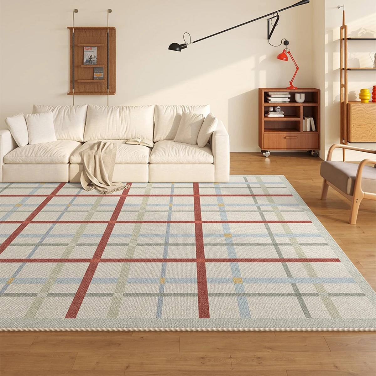 Fashion Minimalism Striped Living Room Carpets 200x300 Large Area Floor Mat Short Plush Soft Bedroom Rugs Alfombra Salón Grande