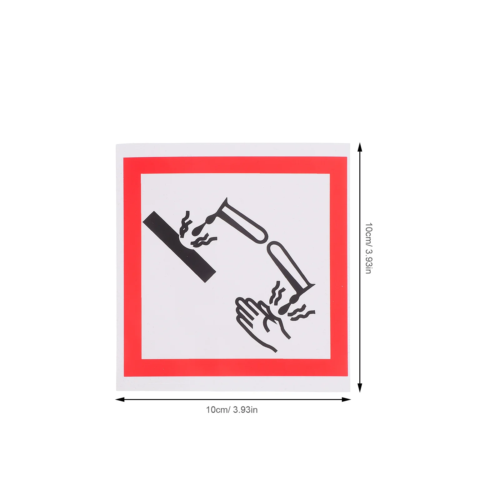 5 قطعة تسميات السلامة التآكل ذاتية اللصق تحذير علامات تحذيرية لتحديد المواد الكيميائية Hazmat الشارات الصناعية