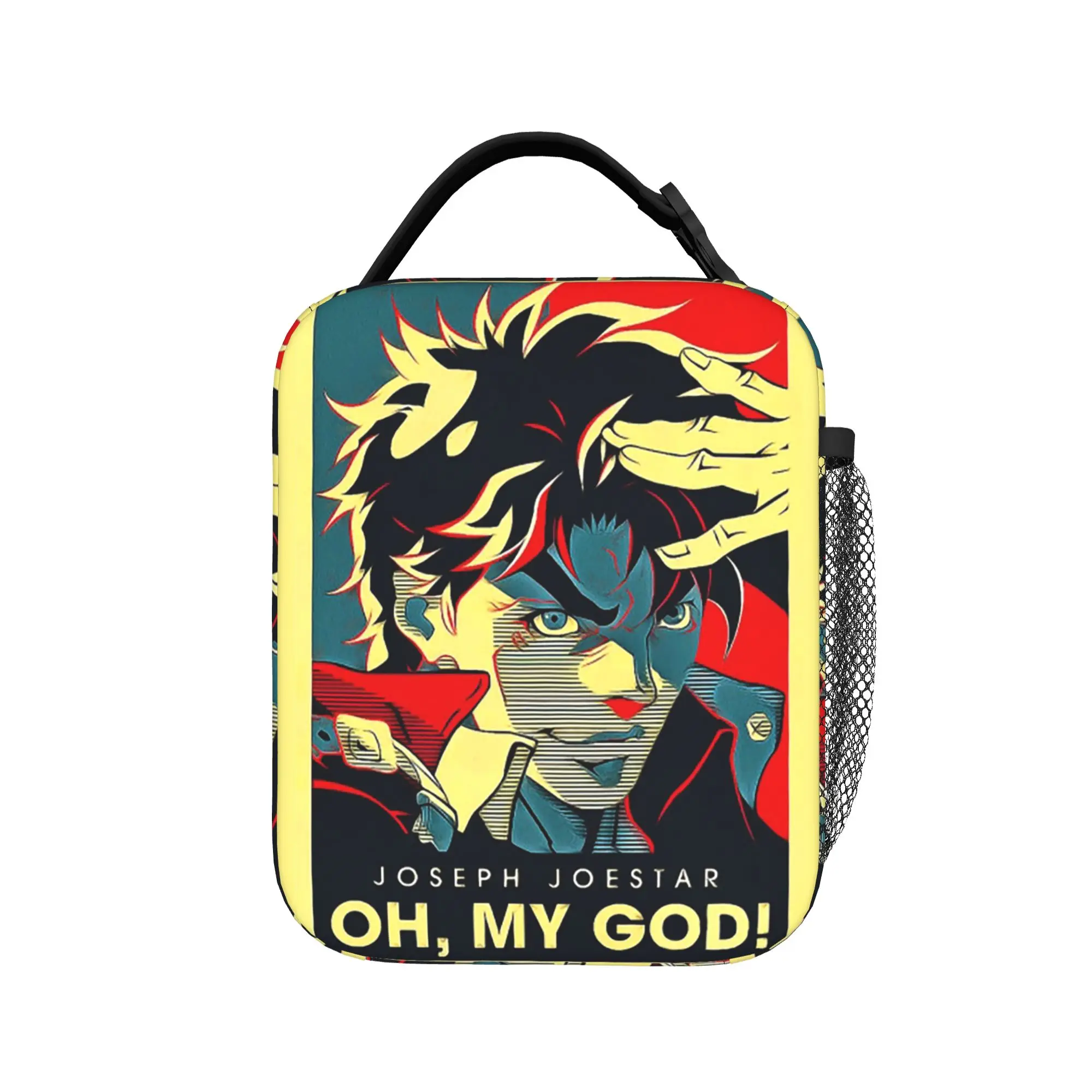 Joestar Family Bizarre Adventure - Bolsa térmica para el almuerzo, contenedor para comida, Joestar Joseph, bolsa para el almuerzo a prueba de fugas, bolsas para almacenamiento de alimentos