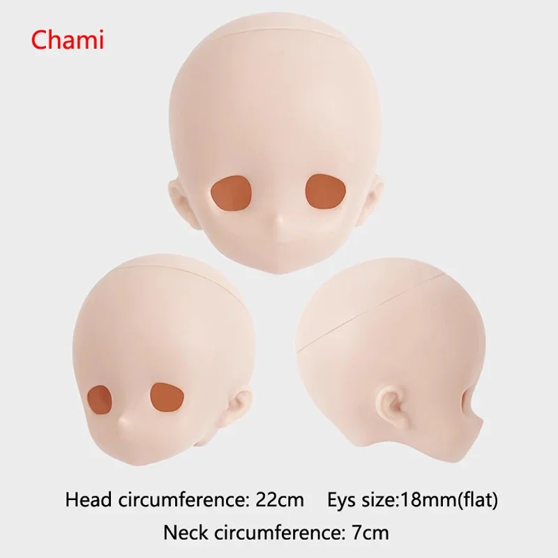 New 1/4 Imomodoll Head Original Imomodoll Accessories Soft Rubber White/Tan Skin Head Girls Diy Toys Gifts