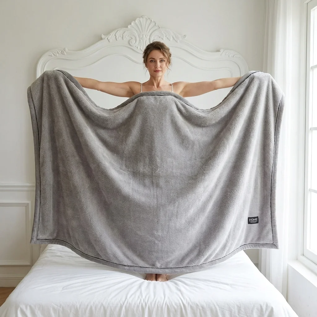 Half Plush Microfiber Blanket  Short Velvet Fluffy Throw  Warm Cozy for All Seasons  Twin/Full/King Size Available