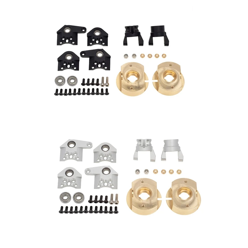 1 Pair Brass Heavy Duty Steering Knuckles C Hub Carrier Kit For Axial Wraith RR10 1/10 RC Crawler Car Upgrade Parts