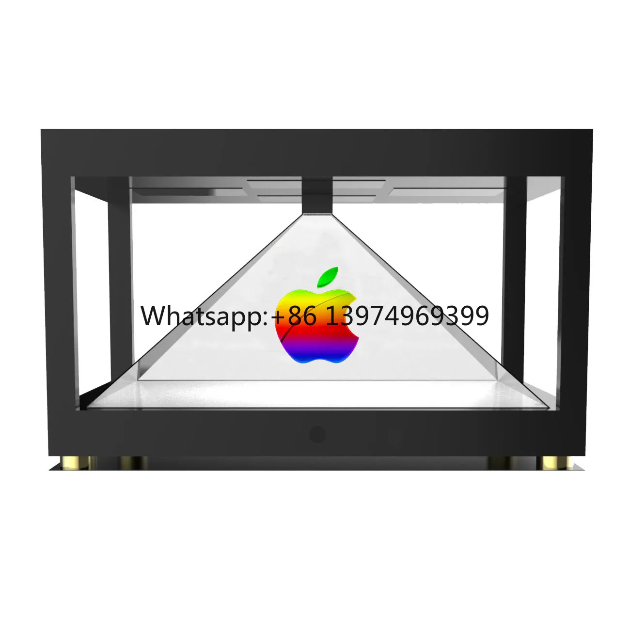 SMAX Holographic 3D Pyramid Hologram Projection 16:9 19'' 360 Degree View Advertising Showcase
