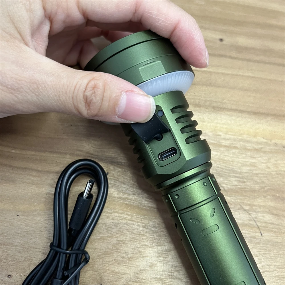 Lanterna de Camping AF3 com Carga e Descarga, Spotlight, Lanterna de Alumínio com Tripé