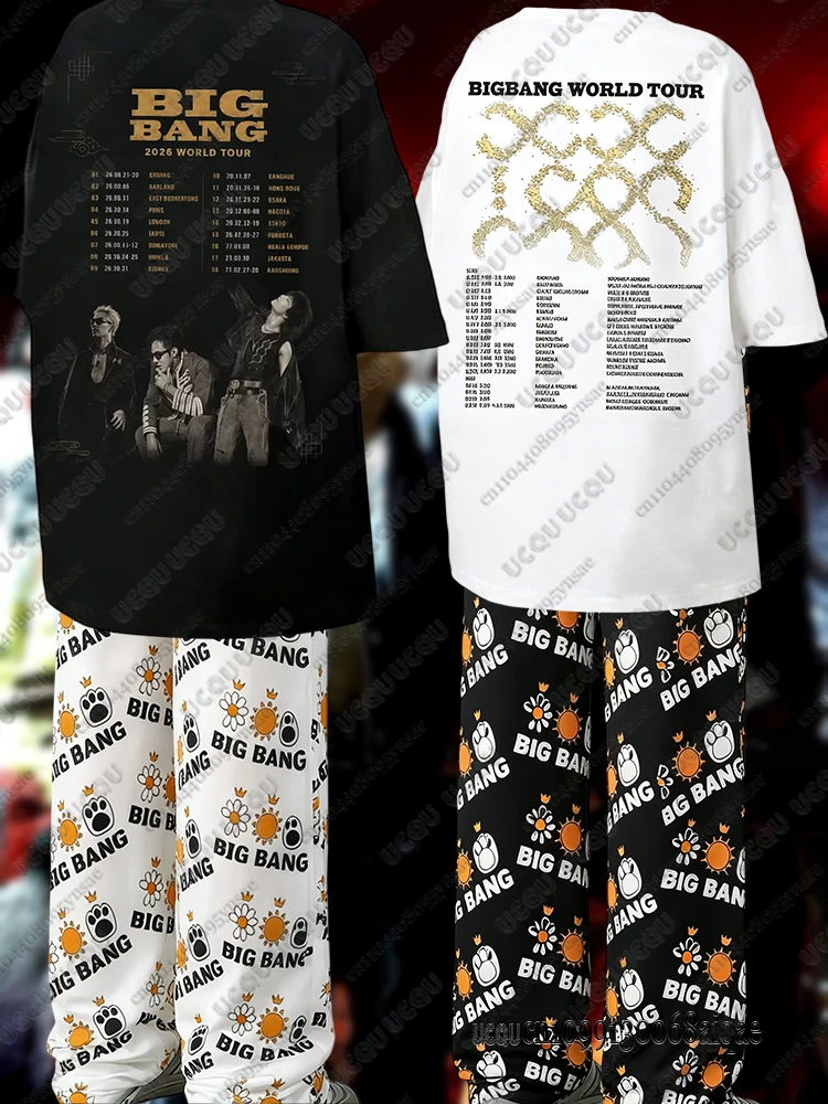 26-27 BIGBANG T-Shirts + Schlafanzughosen-Sets für Damen und Herren, Oversized-Sets, Paar-Homewear, passende Y2K-Fan-Geschenke – Detail 6