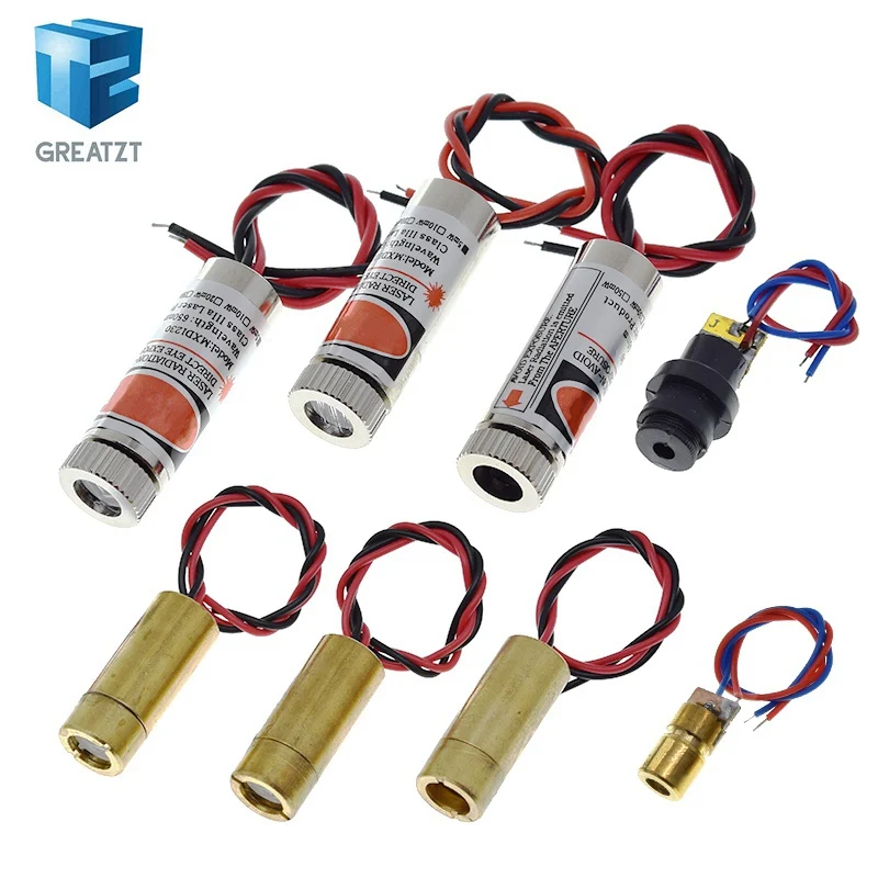 650nm 5mW Red Point / Line / Cross Laser Module Head Glass Lens Focusable Focus Adjustable Laser Diode Head Industrial Class