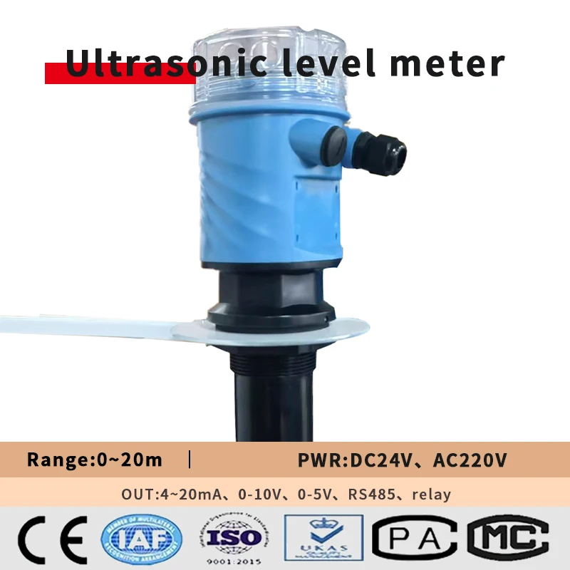 

Ultrasonic Water Level Sensor Wireless Distance 0-10m Meter 4-20mA Relays Output Ultrasonic Water Tank Level Meter