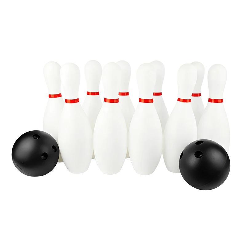 1/2 مجموعة لعبة البولينج 16 سنتيمتر الأبيض البولينج دبوس 7 سنتيمتر الكرة السوداء التوازن ممارسة الرياضة الدعائم الأسرة حفلة التفاعلية مضحك ألعاب ZYF #2