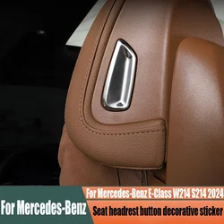 For Mercedes-Benz E-Class W214 S214 2024 seat headrest button decoration sticker automotive interior decoration accessories