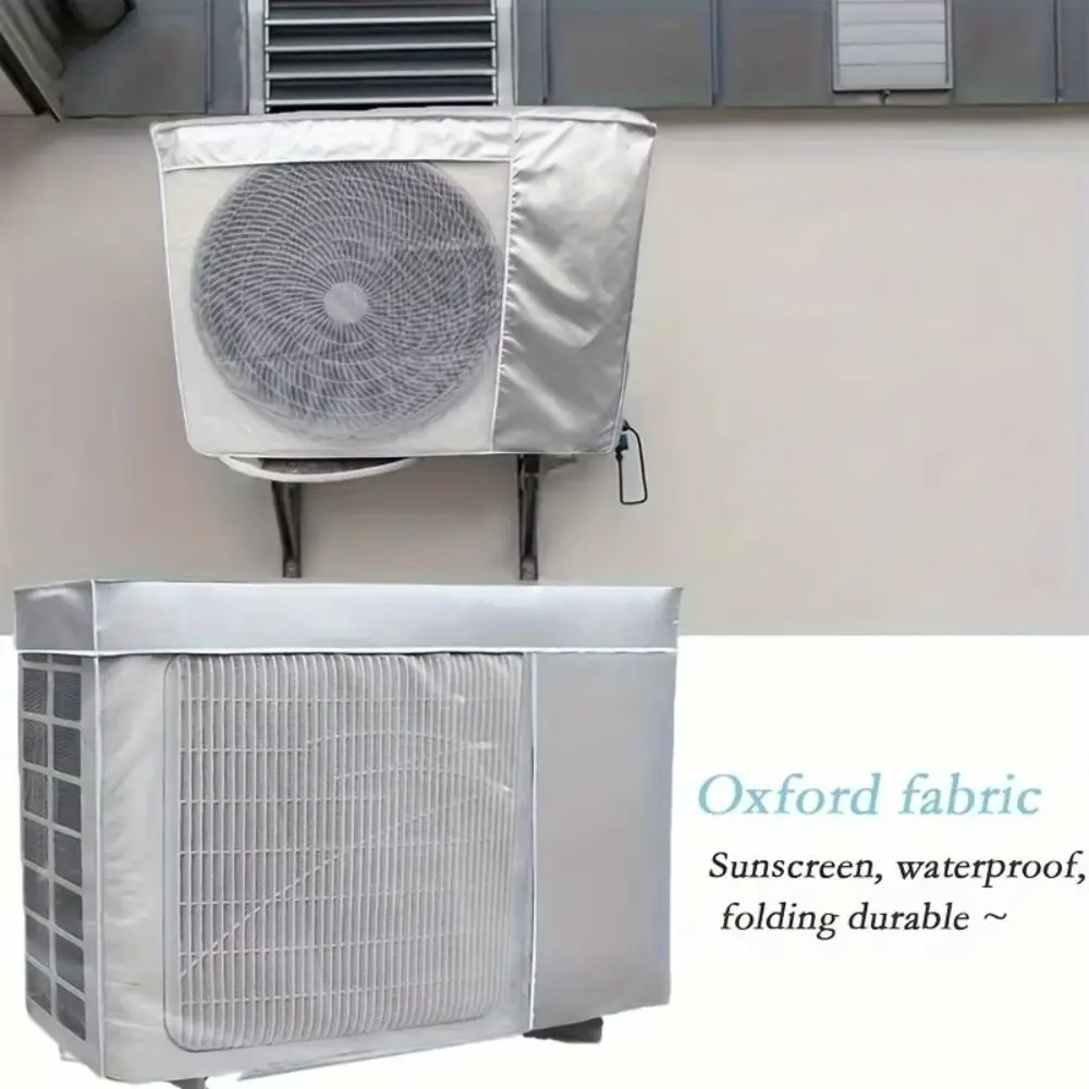 New Silver Air Conditioner Cover Multisize Dustproof Waterproof Dust Cover Air Conditioner Heat-insulating Outdoor