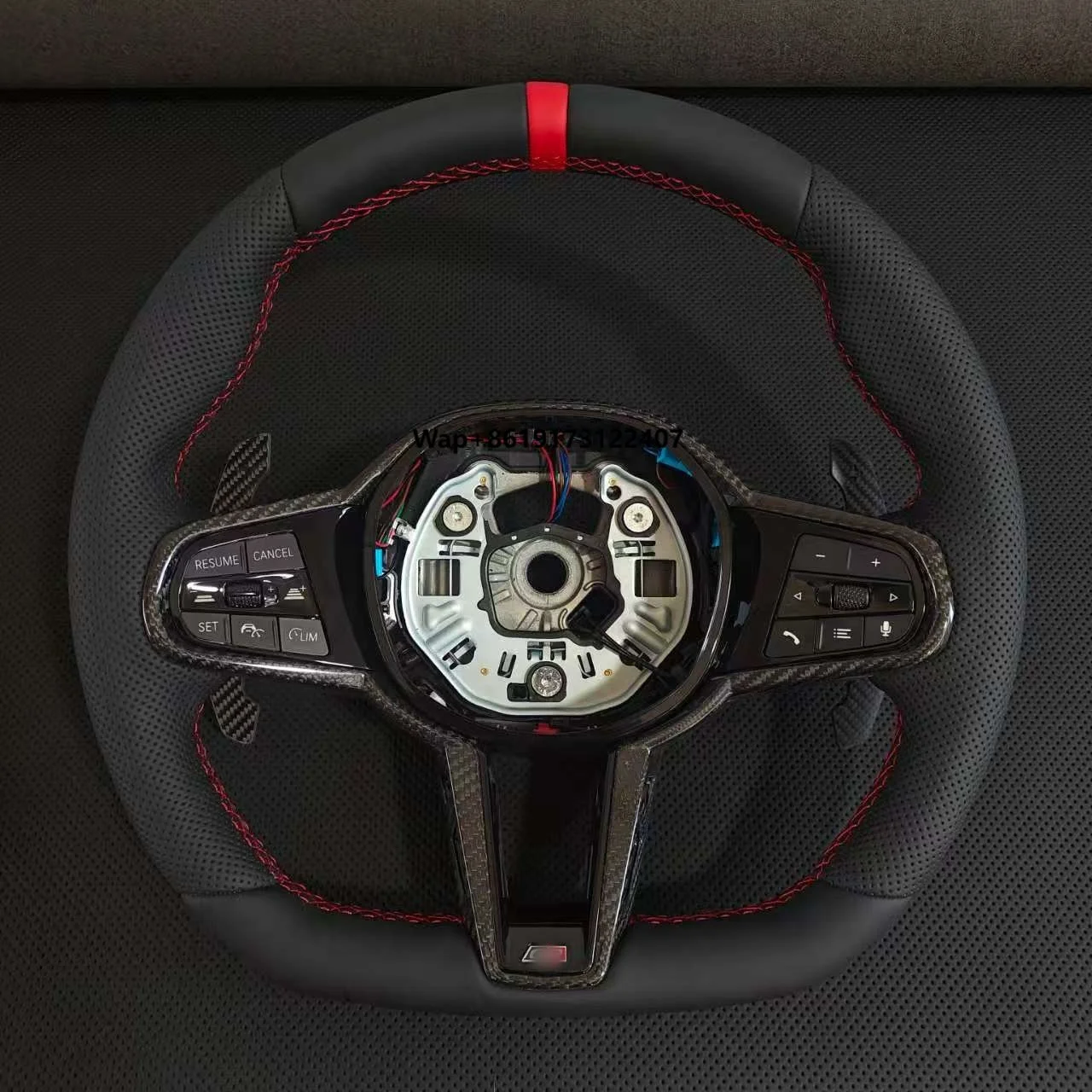

TY for for GR A90 A91 MK4 M3 M4 M5 M6 F30 F10 F20 F31 2019-2025 4 Spoke Racing Leather Sports Steering Wheel