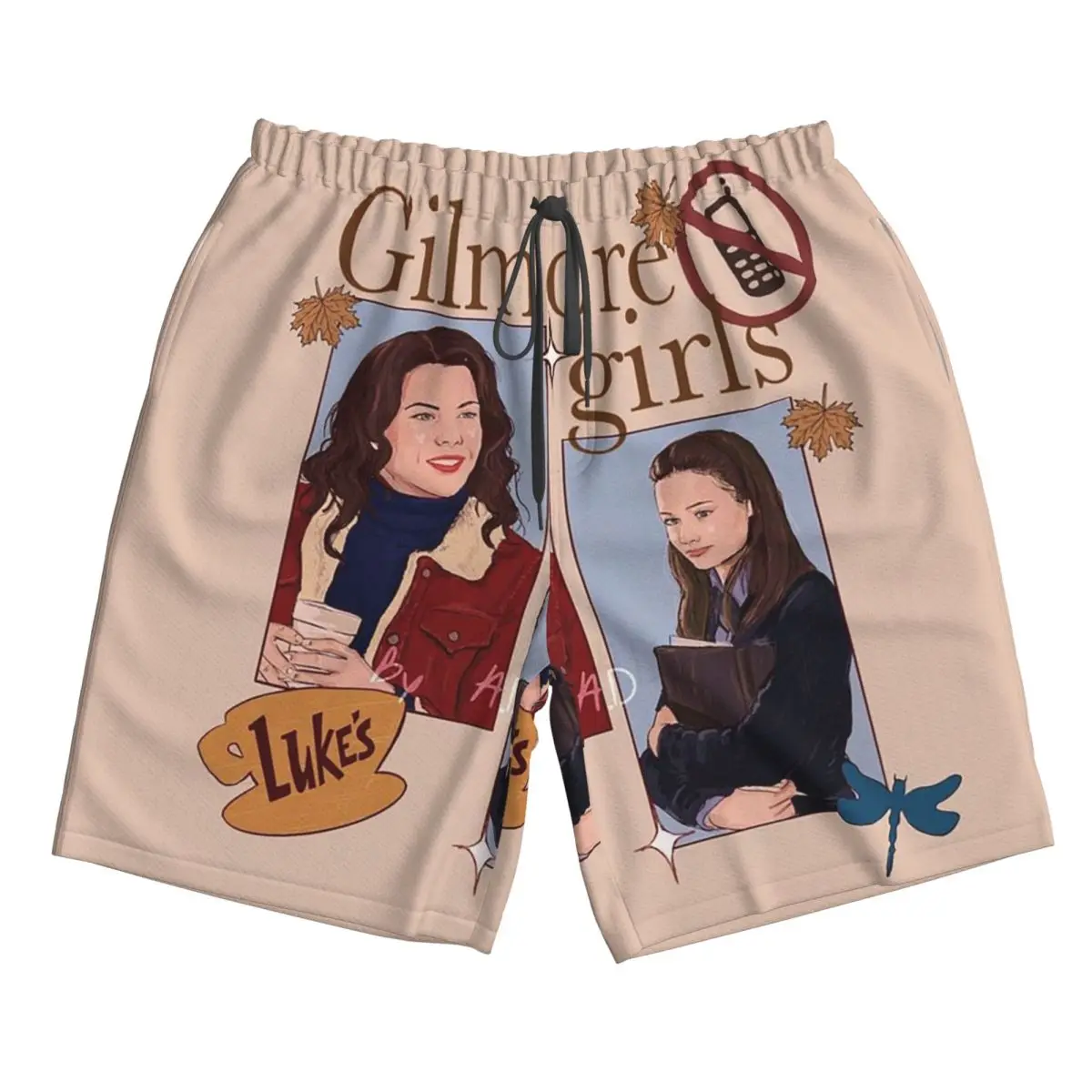 

Gilmore Girls Graffiti Trunks Beach Board Shorts Casual Quick Dry Swimming Summer Men Pants