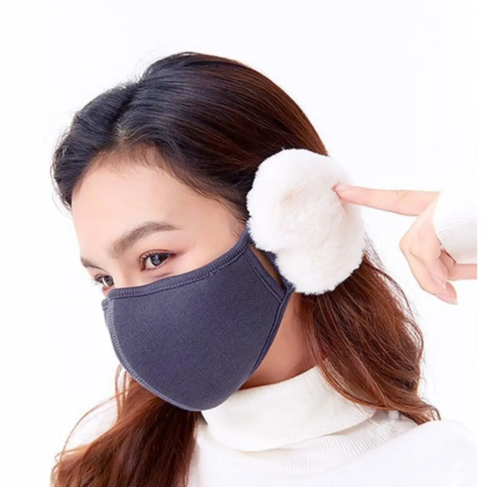 Earmuffs de pelúcia para ciclismo, máscara à prova de frio, aquecedor de ouvido ao ar livre, nova moda, quente para o inverno