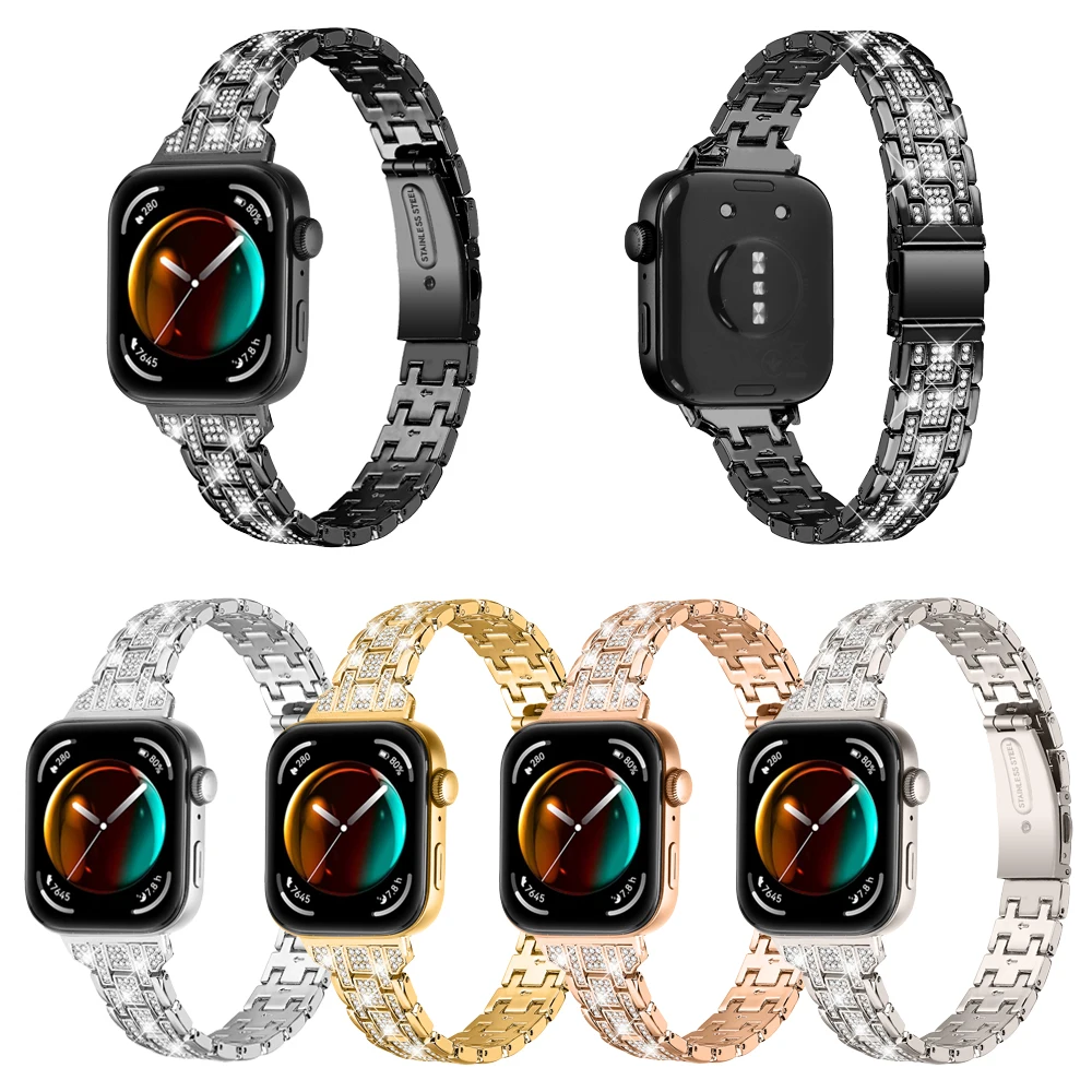 Stainless Steel Watch band for Huawei Watch Fit3 Smar twatch Replacement Accessories Metal Watchband For Huawei Watch Fit 4/4Pro