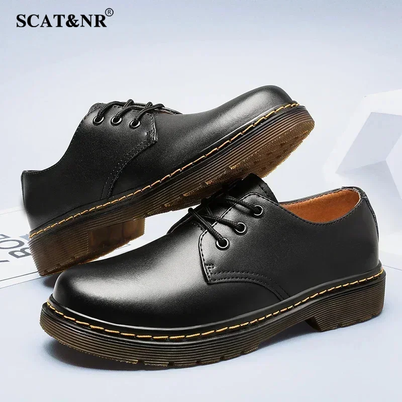 British Style Luxury Outdoor Shoes Brand Thick Bottom Oxford Shoes Lace Up Safety Shoes Beef Tendon Outsole Work Shoes Casual