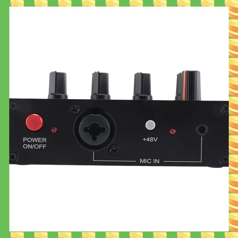 

AB53 2X MIC-60 3-Band Equalizer Balanced Mic Preamp Microphone Preamplifier With DC Cable And 3.5Mm Cable