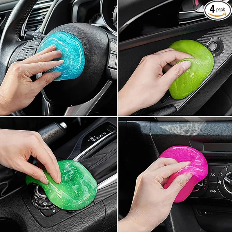 Car Cleaning Gel Cleaning Pad Car Interior Clean Tool Glue Powder Cleaner Gel For Car Interior Clean Tool For 70g Car Wash Mud