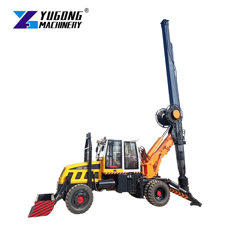 Rotary Piling Machine With Built-In Compressor & Pump