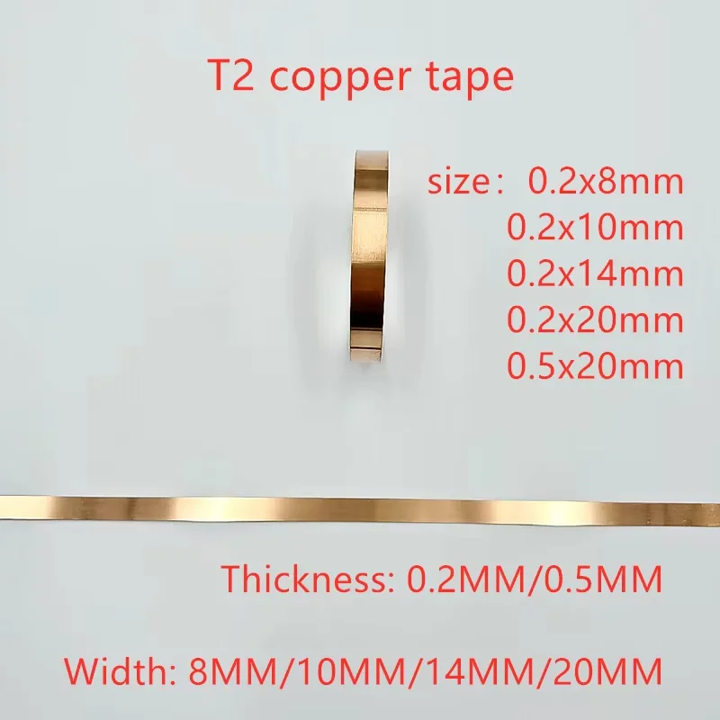 T2 Pure Copper Tape for Power Battery Connection Large Monomer Copper Coil Material Sheet