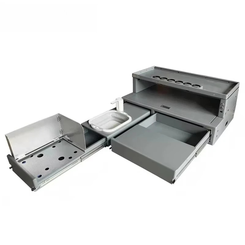 Full Aluminum Alloy Double Lift Bed SUV Self-Driving Camper & Camping Box Durable Camping Furniture