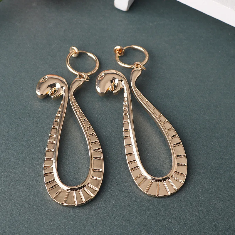 Cartoon Snake Pendant Earrings Anime Boa Hancock Cosplay Prop Dangle Eardrop Jewelry Cute Party Gifts for Woman Girls - view 5