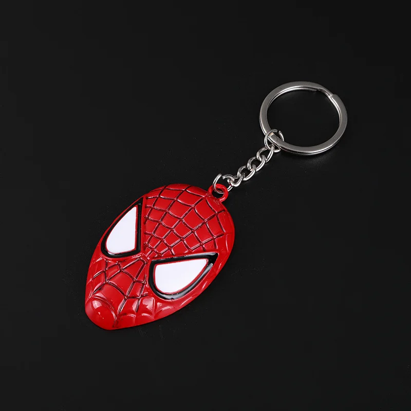 Cool Superhero Metal Car Keychain Avengers Iron Man Mask Pendant Vehicle Key Ring Business Gift Auto Interior Accessory view 5