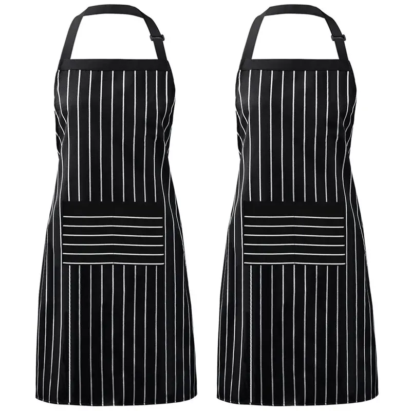 

【EFFICIENT 】Adjustable Men' S& Women's For-For Cooking Bib Apron With 2 Pockets For Kitchen, Chef