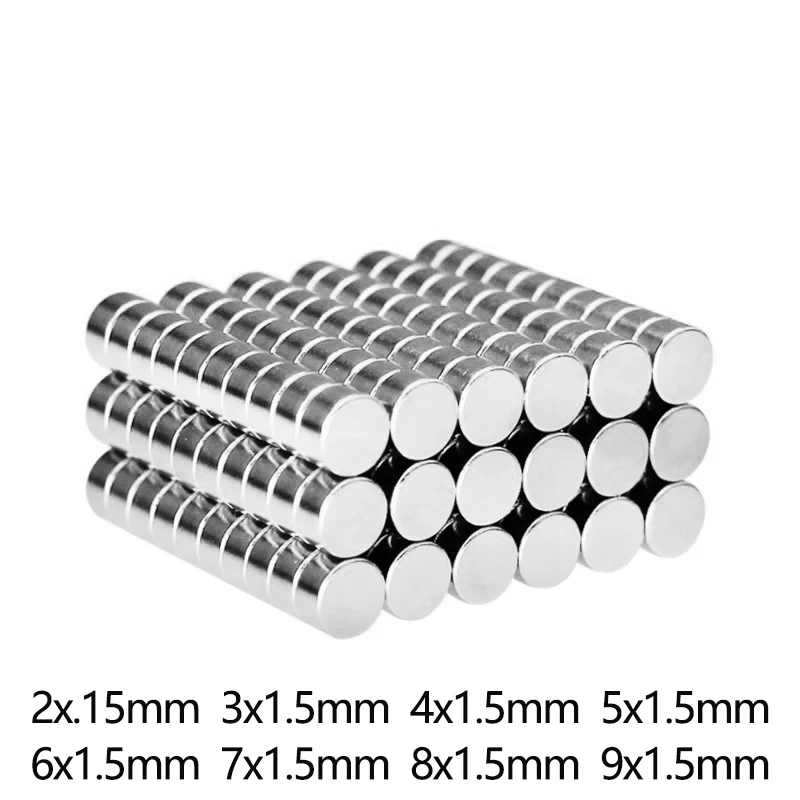 100~5000PCS 3x1.5 mm Strong Powerful Magnets 2 x1.5 Permanent Small Round Magnet 3x1.5mm Thin Neodymium Magnet 4*1.5 5x1.5 6x1.5