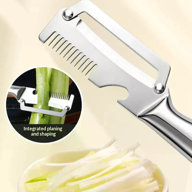 Multifunctional 3-in-1 Stainless Steel Peeler Vegetable & Fruit Slicer Shredder Versatile Kitchen Tool For Peeling Shredding