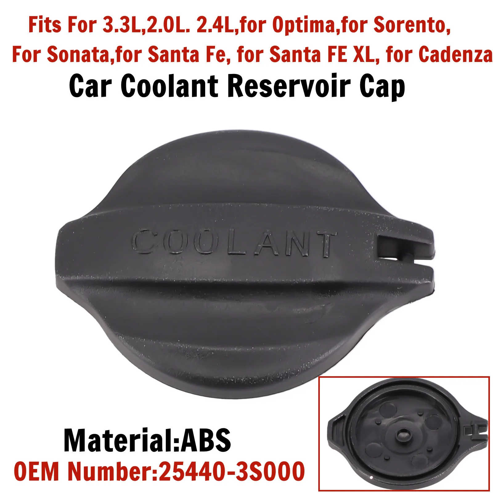 

25440-3S000 Car Coolant Reservoir Cap For Hyundai For Kia For Optima For Sorento For Cadenza For Azera. 2.0L. 2.4L. For Sonata