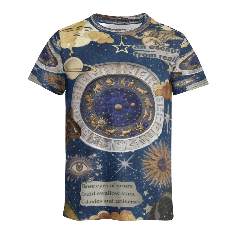 

Sun Moon Star Trending Products Men's Clothing Soft T-Shirt Sports Top Tees Breathable T Shirt For Male T shirts