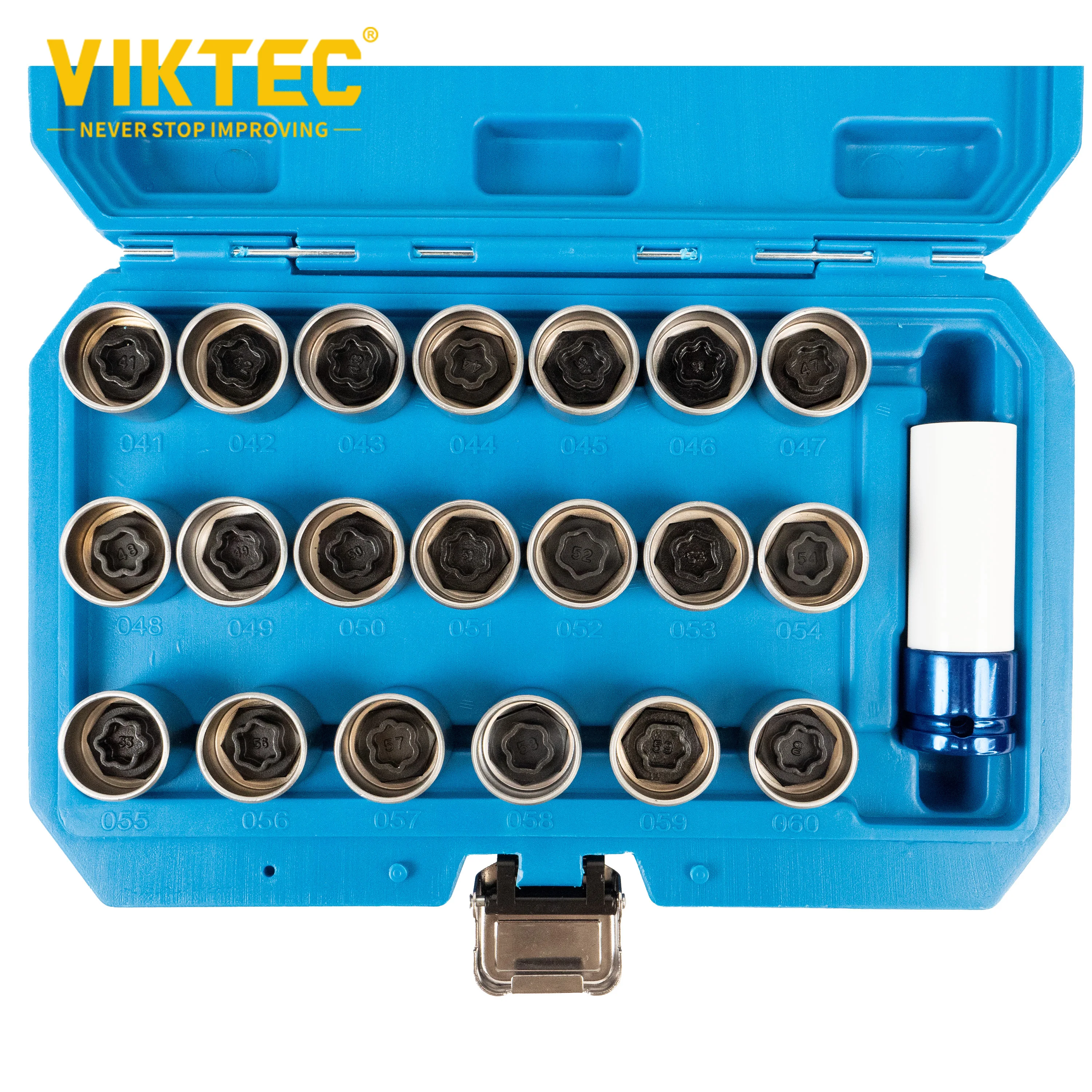 Viktec Wheel Lock Key Removal Kit for BMW Series Wheel Anti-Theft Screw Sleeve Removal Install Socket,VT13008C,21pcs