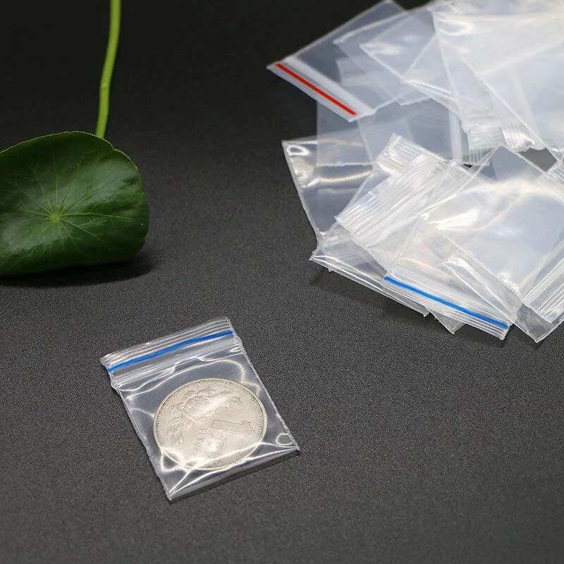 100Pcs/Bag PE Plastic Packaging Bags Ziplock Bag Pill Packaging Bag Thicken Packaging Seal Bag Jewelry Bag 2x3cm 2.5x3cm 3.5x5cm