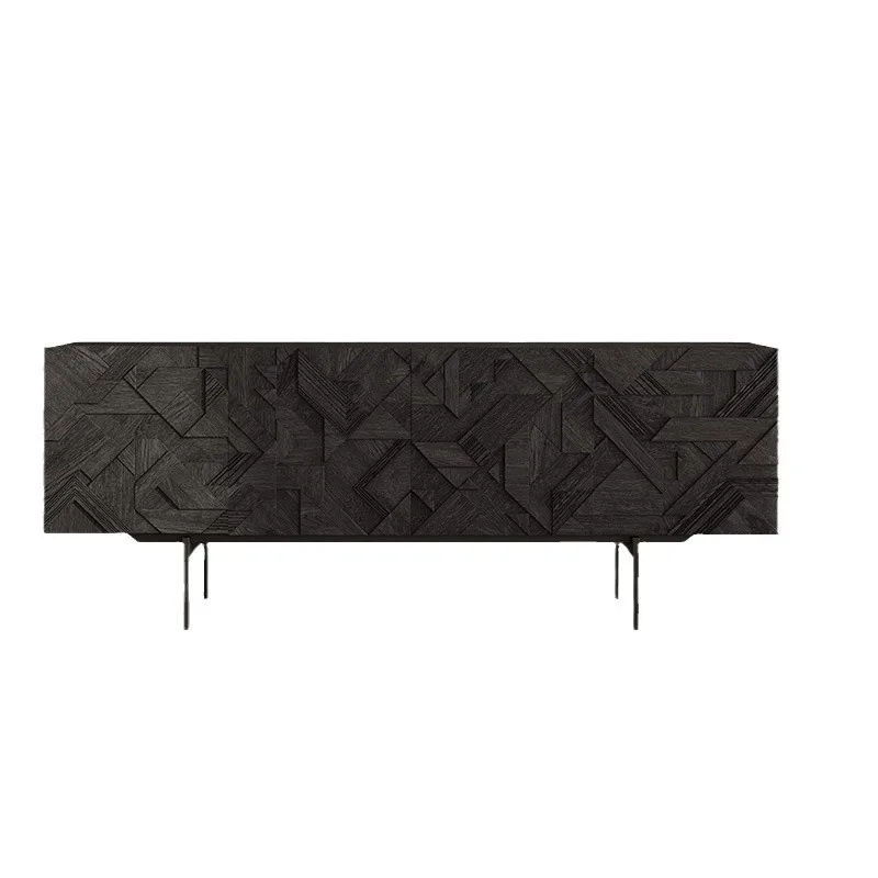 

Solid wood side cabinet, medieval industrial style side cabinet, minimalist household side cabinet, floor-to-ceiling locker