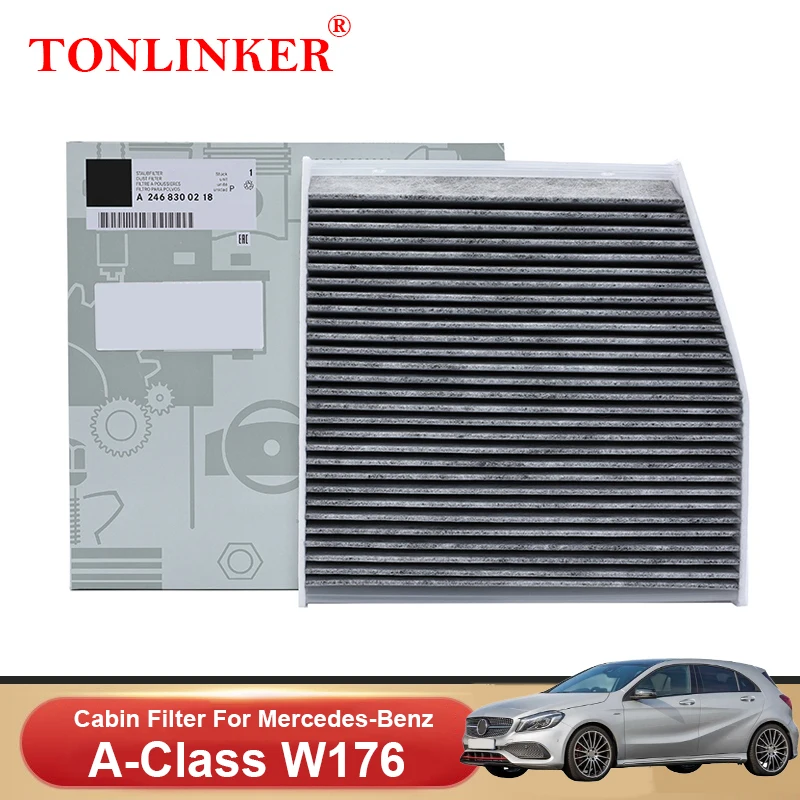 

TONLINKER салонный фильтр A2468300218 для Mercedes Benz класса A W176 2013 2014 2015 2016 2017 2018 A180 A200 A220 A250 A200CDI A45AMG автомобильные аксессуары