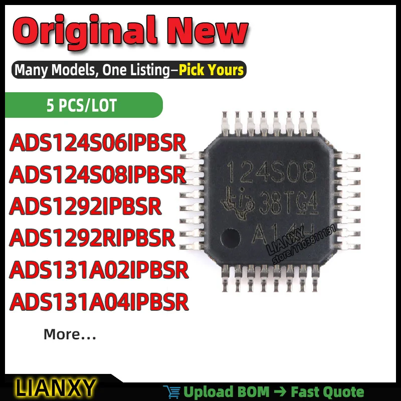 ADS1292RIPBSR ADS131A02IPBSR ADS124S08IPBSR ADS131A04IPBSR ADS1292IPBSR ADS124S06IPBSR TQFP-32 BOOST CONVERTER New Original