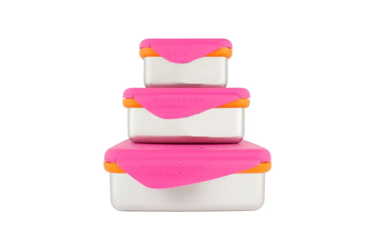 

Reusable Stainless Steel Lunchbox Set with 3 Sizes, Leak-Proof and Dishwasher Safe
