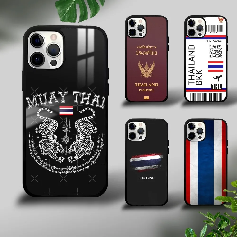 Thailand Flag Passport Phone Case For iPhone 16 15 14 13 12 11 Pro Xs Max Mini Plus Celulares Hard Funda