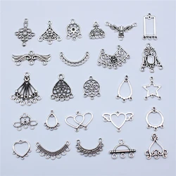 Conector de pendientes de 20 piezas, colgantes de conector poroso, hechos a mano, Vintage, joyería DIY, collar, pendientes