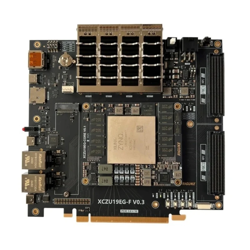 MPSoC XCZU19EG FPGA Development Board QSFP28 100G Optical Port PCIE3.0 For Xilinx Zynq UltraScale+ FMC HPC