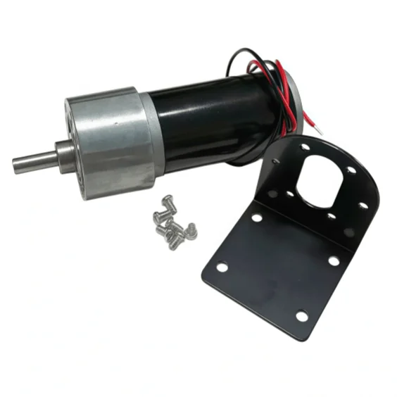 JGB37-31ZY Permanent Magnet DC Motor 12V/24V High-Torque Motor, with Adjustable Power Supply, Power Supply Connection Cable