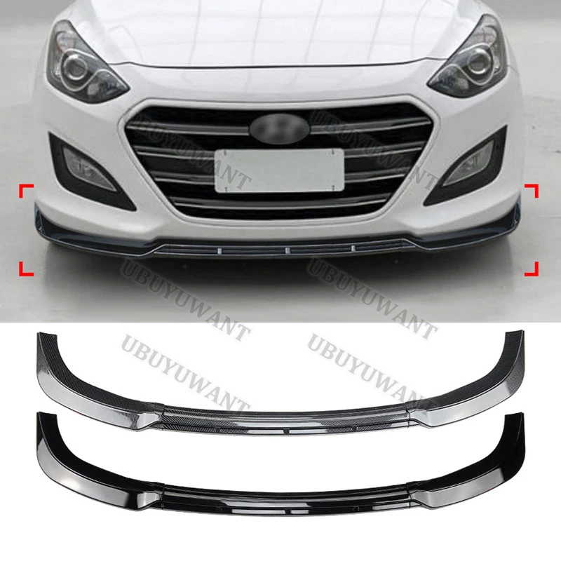 For Hyundai i30 MK2 MK2.5 3pcs Front Spoiler Lip Car Mods Assembly Exterior Accessories Air Chin Body Kit Splitter 2012-2017